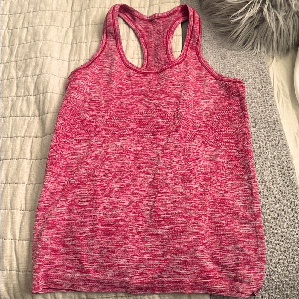 lululemon athletica Red Heathered Tank Top